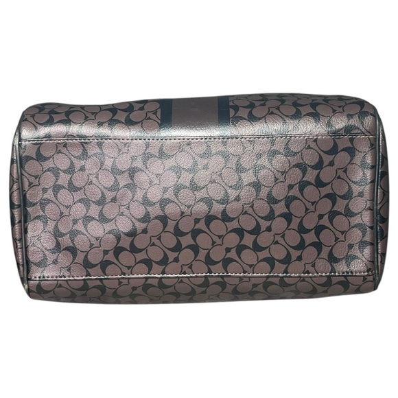 Coach Chelsea Heritage Brown & Black Coated Leather Satchel Handbag F1069-F15132 - Picture 4 of 16